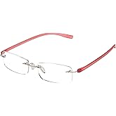 Select-A-Vision Flex 2 Lightweight Flexible Rimless Readers, Burgundy, +2.00