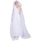 EraSpooky Phantom Woman Halloween Ghost Adult Costume Haunter Party Dress