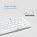 iClever IC-BK03W Portable Folding Ultra Slim Pocket Size Bluetooth Keyboard Wireless with Carry Pouch, Premium Aluminum Alloy Housing, Designed for iOS Android Windows (White)