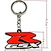 Quentacy Keychain Soft Rubber Motorcycle Logo Emblem Ring Keyfob for Suzuki GSXR 600 750 1000