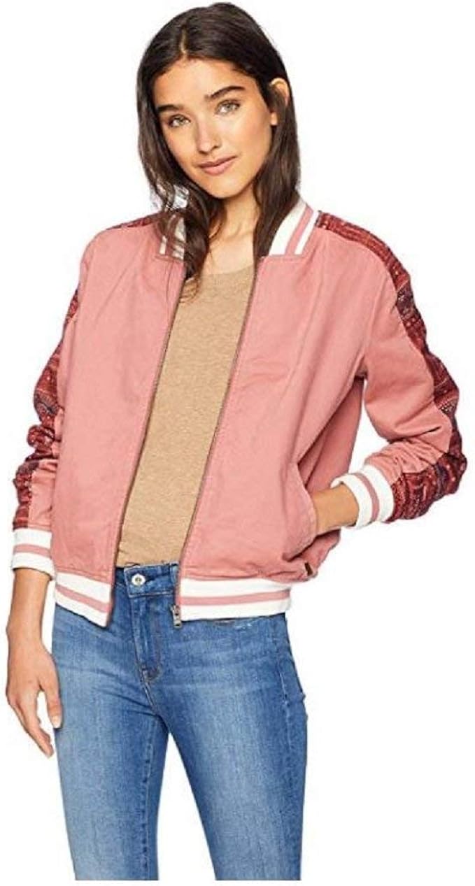 Roxy Damen Free And Wild Bomber Jacket Jacke, Verdorbene Rose, XSmall