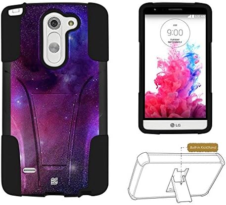 Fxclusive For LG G3 Stylus Case 3G D690 D690N Art Image Design Heavy Duty Rugged Impact Hybrid Hard Shell Case Kickstand Protective Cover - Galaxy Stars