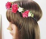 Floral Fall Cute Stretch Flower Crown Party Headband Wedding Hair Wreath F-003