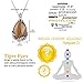 OCARLY Natural Gemstone Teardrop Pendant Carved Flower Necklace Healing Crystal Chakra Jewelry for Women