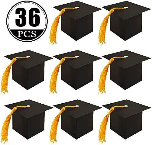 NIUBER Graduation Party Supplies 2019-36 Pack Graduate Cap Treat Boxes Graduation Party Decoration Supplies