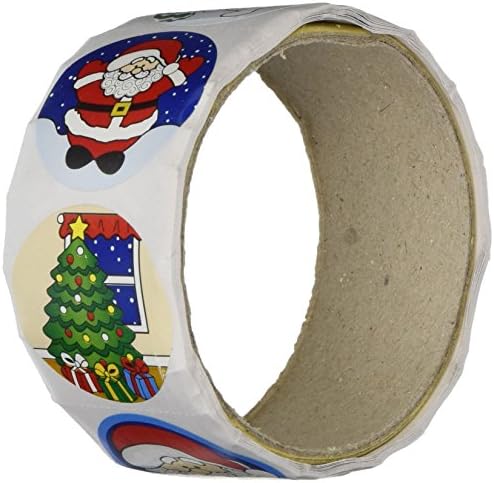 Fun Express 200 Holiday Roll Stickers/Santa/Penguin/Snowman/Christmas Tree