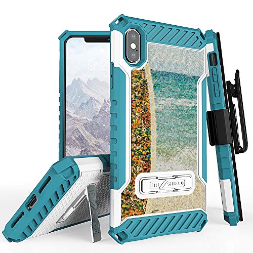 iPhone Xs Max (6.5") Case, TRISHIELD Rugged Cover with + [Belt Clip Holster] + [Built in Kickstand] - Collage Surf Board - Thumbnail 7