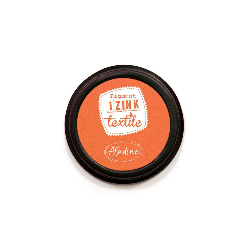 Aladine - Izink Pigment Textile Inker - Special Fabric Stamp Inker - Orange Color