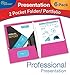 New Generation - PINK - 2 Pocket Presentation Folder / Portfolio 9.25 x 12 Inches Heavy Duty paper UV Glossy Laminated - 6 Folders per Pack in a Display Box