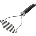 KitchanAid - Classic Potato Masher, Heavy Duty Stainless Steel Fruit & Vegetable Masher (Black)