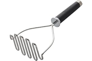 KitchanAid - Classic Potato Masher, Heavy Duty Stainless Steel Fruit & Vegetable Masher (Black)