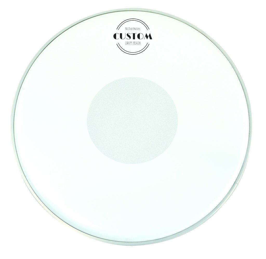 Custom CUSTOM-14B White Coated Drum Head with Black Dot