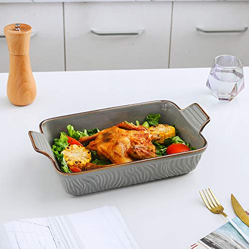 KOOV Bakeware Set, Ceramic Baking Dish Set, Rectangular Casserole Dish