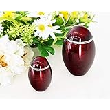 ミニ骨壷【ココス レッドマーブル】[身近に感じる 手元供養 アルミプチポット ねじ式 袋 遺灰 遺骨 骨つぼ 骨カメ 分骨 形見入れ コンパクト おしゃれ かわいい 小さい 供養 ミニサイズ 骨壺]