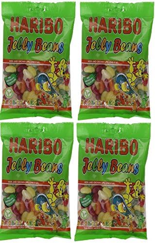 HARIBO Jelly Beans - Suitable for Vegetarians 4 X Individually wrapped 160g Bags