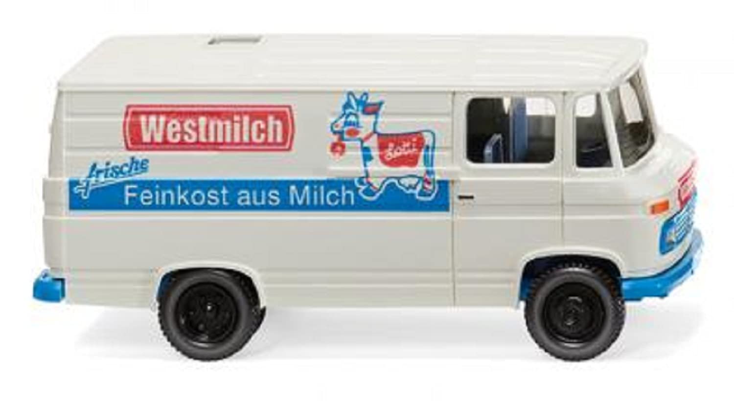Wiking 027058 H0 Truck Model Mercedes Benz L 406 Box Truck West Milk
