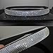 GenericJINCHENG Kishi Car Leather Steering Wheel Cover Universal Breathable Anti-Slip Wheel Sleeve Protector (Rhinestones (Black)