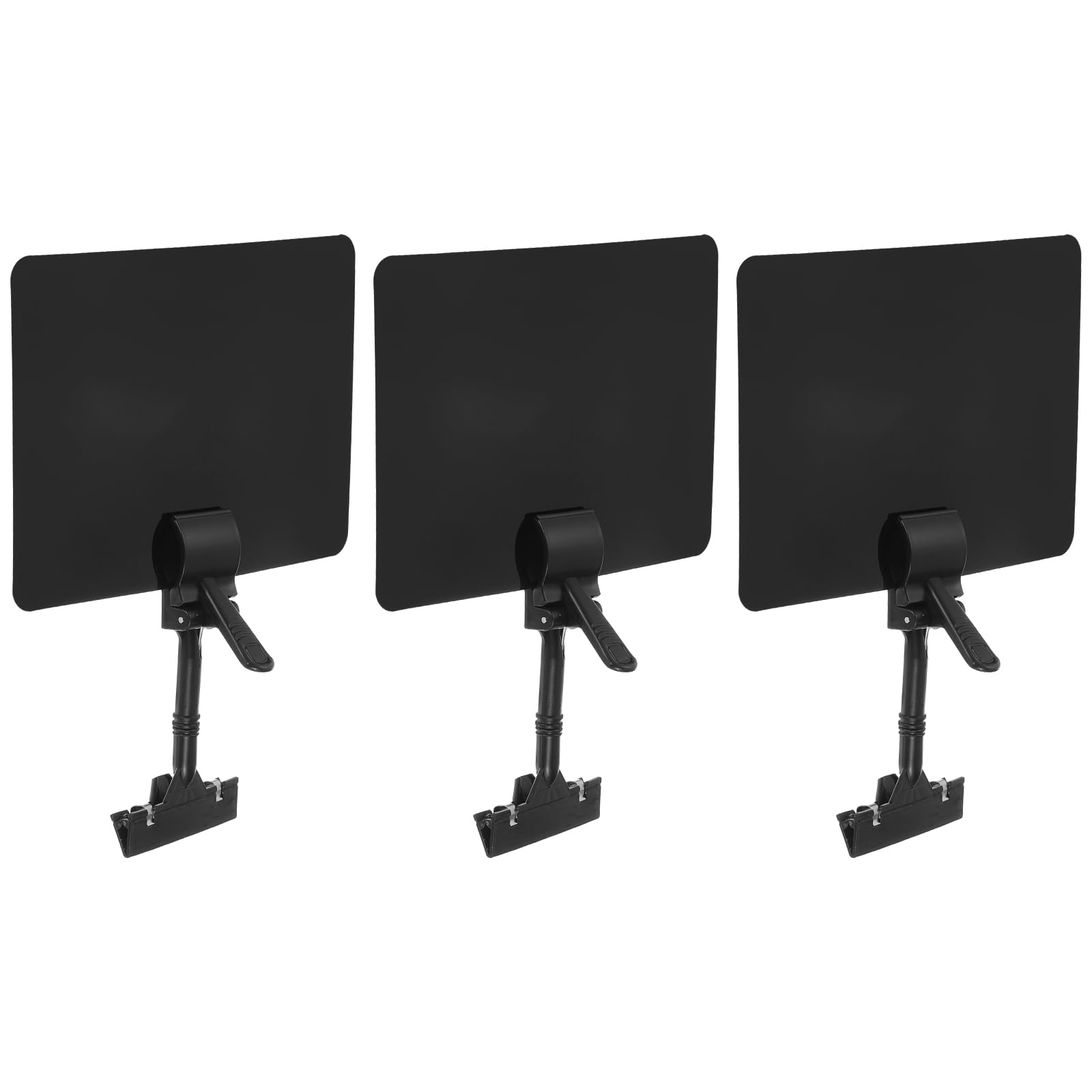 PATIKIL Sign Holder Clip 6"x 3",3 Pcs Double Head Swivel Sign, Rotating Erasable Price Display Holder with Clamp Clip for Supermarket Business Merchandise,Black