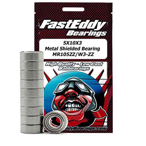 5X10X3 Metal Shielded Sealed Ball Bearings MR105ZZ/W3-ZZ (10 Units)