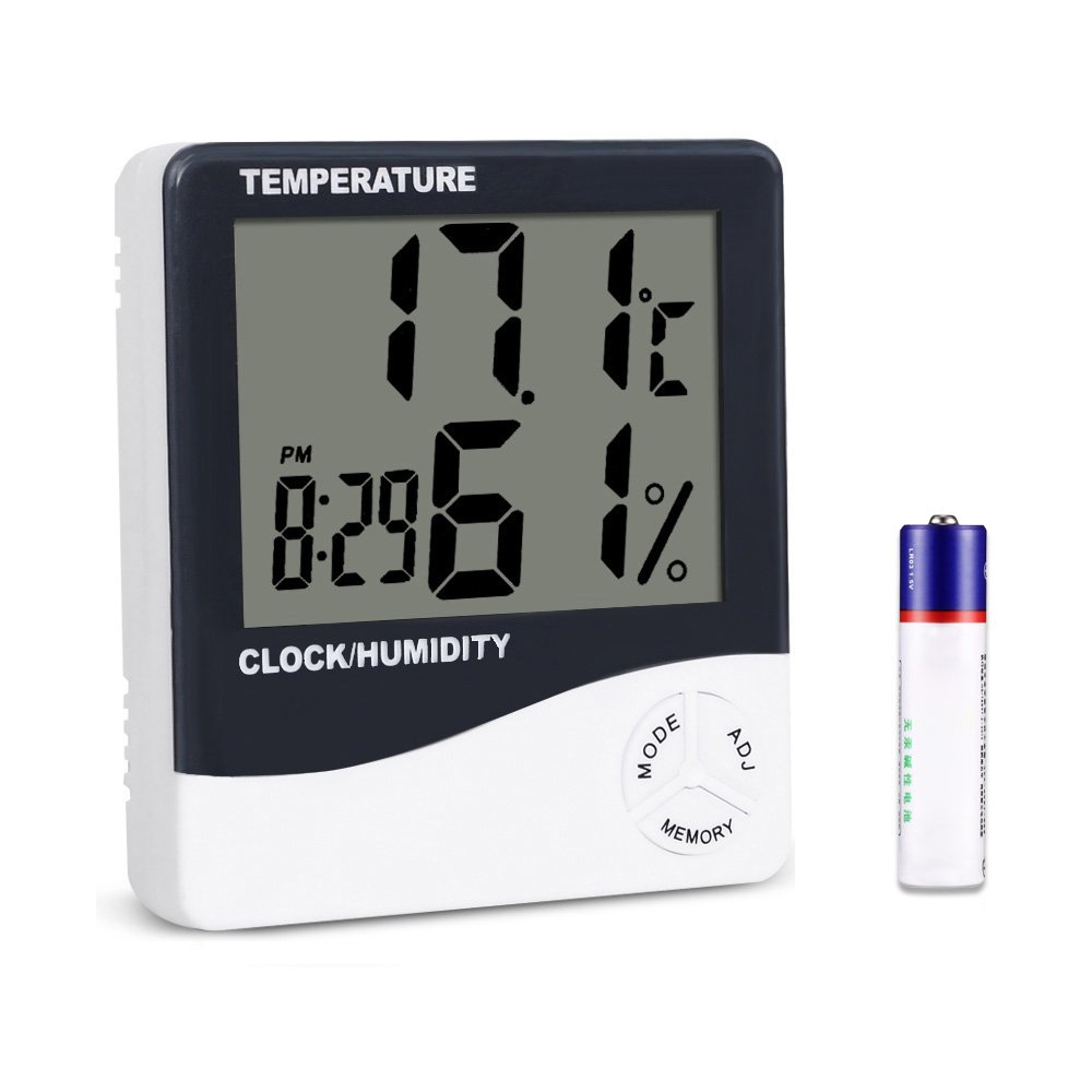 Digital Hygrometer Thermometer, Mengshen Indoor Temperature Humidity Gauge Meter for Home/Office/Greenhouse/Basement/Car/Babyroom, TH02