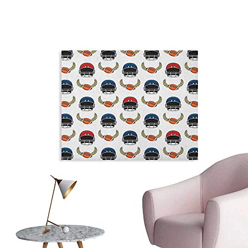 Anzhutwelve American Football Painting Post Rugby Equipment Elements Championship Professional League Fun Game Match The Office Poster Multicolor W32 xL24