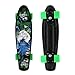 Merkapa Complete 22 inch Skull Style Skateboard for Kids, Beginners