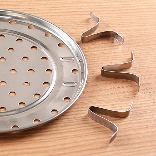 Florenceenid Kitchen Round Stainless Steel Steamer Rack Insert Stock Pot Steaming Tray - Thumbnail 4