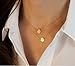 Ecloud ShopUS Women Retro multilayer disc necklace Alloy Necklaces