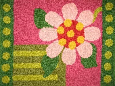 MCG Textiles Geometric Floral Rug Yarn Punch Needle Kit by M.C.G. Textiles