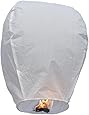 Set of 10 White Sky Lanterns - Chinese Flying Wish Lights