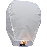Set of 10 White Sky Lanterns - Chinese Flying Wish Lights