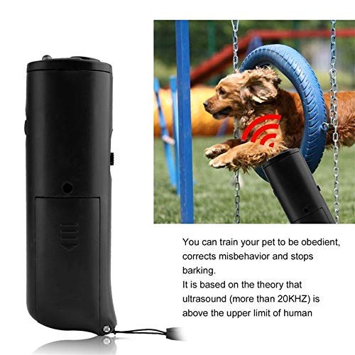 image for MEIREN Improved Handheld Dog Trainer, 3 in 1 Ultrasonic Dog Repellent 