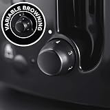 Russell Hobbs Textures 4 Slice Toaster 21651 Black Matt High Gloss 1500W view 4