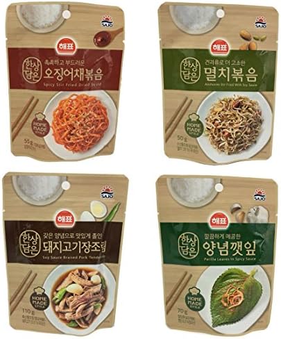 [SAJO] Korean Food Four kinds of side dishes (Home Made Style)(HP) + SafeZone Mask (2pcs)