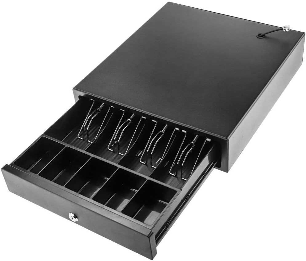 BeMatik Cash drawer automatic black with RJ11 for POS printer cash