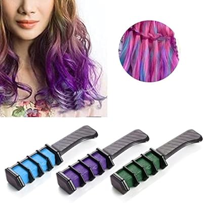 Hair Chalk Temporary Hair Color Comb Dye Salon Kit For Party Club