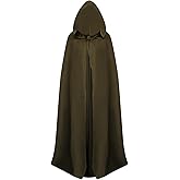 Prebene Renaissance Cloak with Hood- Medieval Women Hooded Cape with Arm Holes for Halloween Cosplay