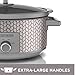 BLACK+DECKER SC3007D Slow Cooker, 7 Quart, Dial Control, Purple & Silver Leaf Pattern