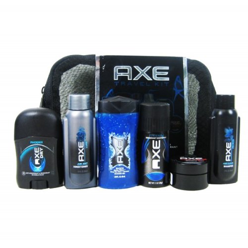 Axe Personal 6 Piece Travel Kit Gift Set Shower Gel, Bodyspray, Deodorant, Shampoo, Conditioner, Styling Putty