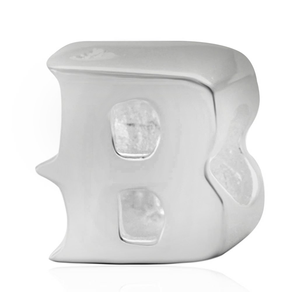 Alphabet Charms 925 Sterling Silver Beads Letter Initial B Charm Anniversary Charm Words Charm fits Pandora Charms Bracelet (B)