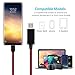 Type USB C Cable,MKDGO 3ft Visible Flowing LED Flash Light Line High Speed Data Transfer Chargeing Cords for Samsung GalaxyS9,Note9,S8 S8Plus,Google Pixel XL 2,LG V20 V30,MotoZ Z2 - Orange Red Light