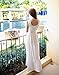 Eva's Eye Women's Sleeveless Chiffon Summer Holiday Beach Strap Maxi Long Dress, White, one size