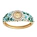 Womens Quartz Gold Flower Wrist Watch Iced Out Crystal Bracelet, Casual Fashion Watches