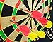 Magnetic Dart Board - Hanging Reversible Convenient Roll-Up Storage Dartboard and Bullseye Game with 6 Plastic Darts by Trademark Games (Black/Yellow)