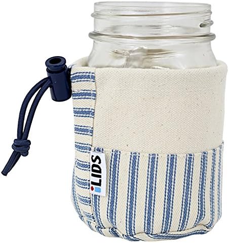 iLIDS Jar Sleeve for Pint/16 oz Mason Jars, Blue