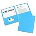 Avery Two-Pocket Folders, Light Blue, Box of 75 (47986) - Bundle Includes Plexon Ballpoint Pen
