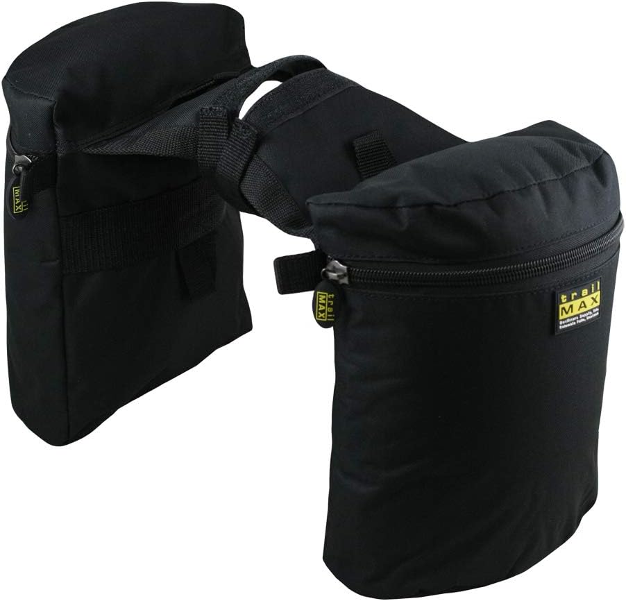 TrailMax Large Horn Saddle Bags for Trail Riding, Double-Stitched, 600-Denier Weather- & UV-Resistant PVC-Coated Poly, Available in Black, Brown, Orange, Green & Our Own North Fork Camo