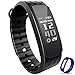 Waterproof Fitness Tracker ,Heart rate monitor Smart Watch Bracelet Wristband for Sports, Sleep Monitor HR Calories Pedometer with Bluetooth OLED 0.91” display for Android iOS