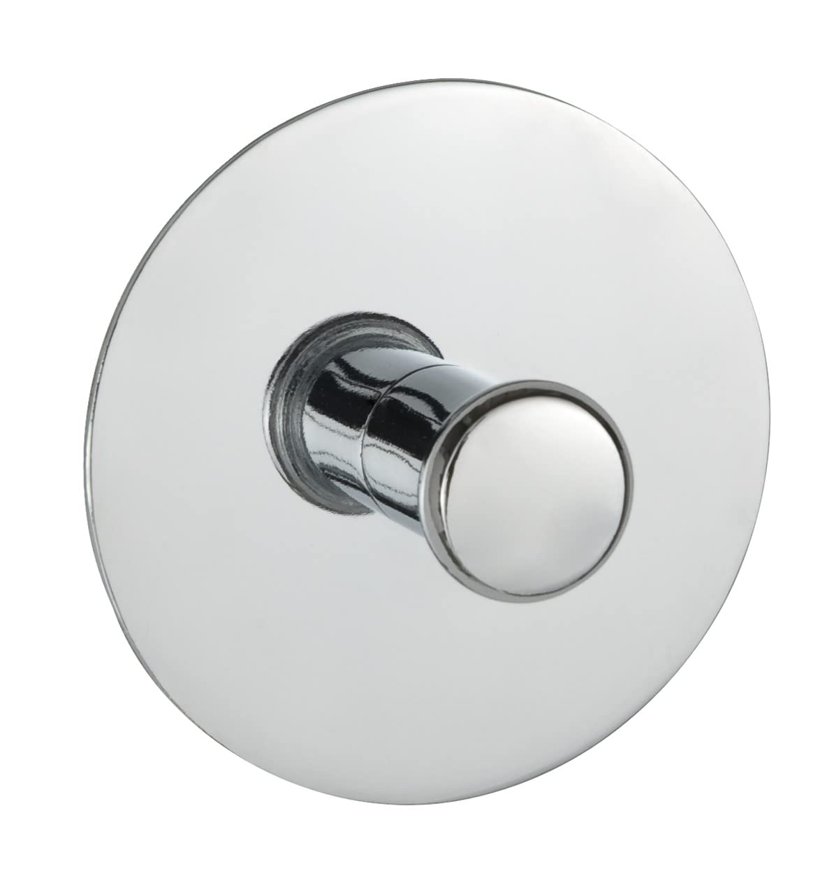 WENKO 18767100 Turbo-Loc® wall hook - fixing without drilling, Steel, 6 x 6 cm, Chrome