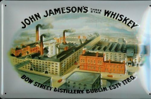John Jameson Whiskey Distillery Metal Tin Plate Sign Tin Sign 20 x 30 cm